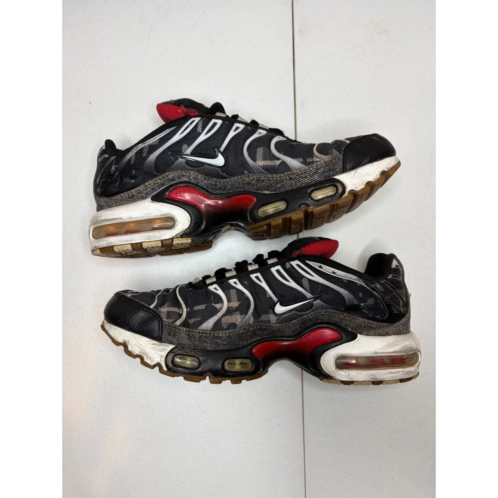 Nike Air Max Plus GS Black Red Camo Denim DB3979-900 Kids 6.5Y Womens 8